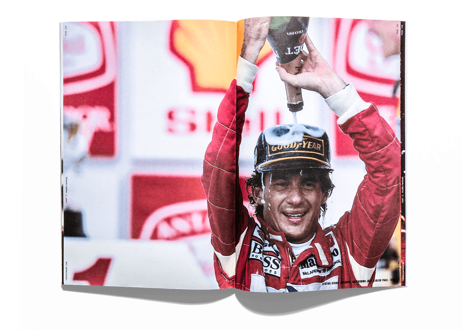 RACEWKND spread — podium celebration