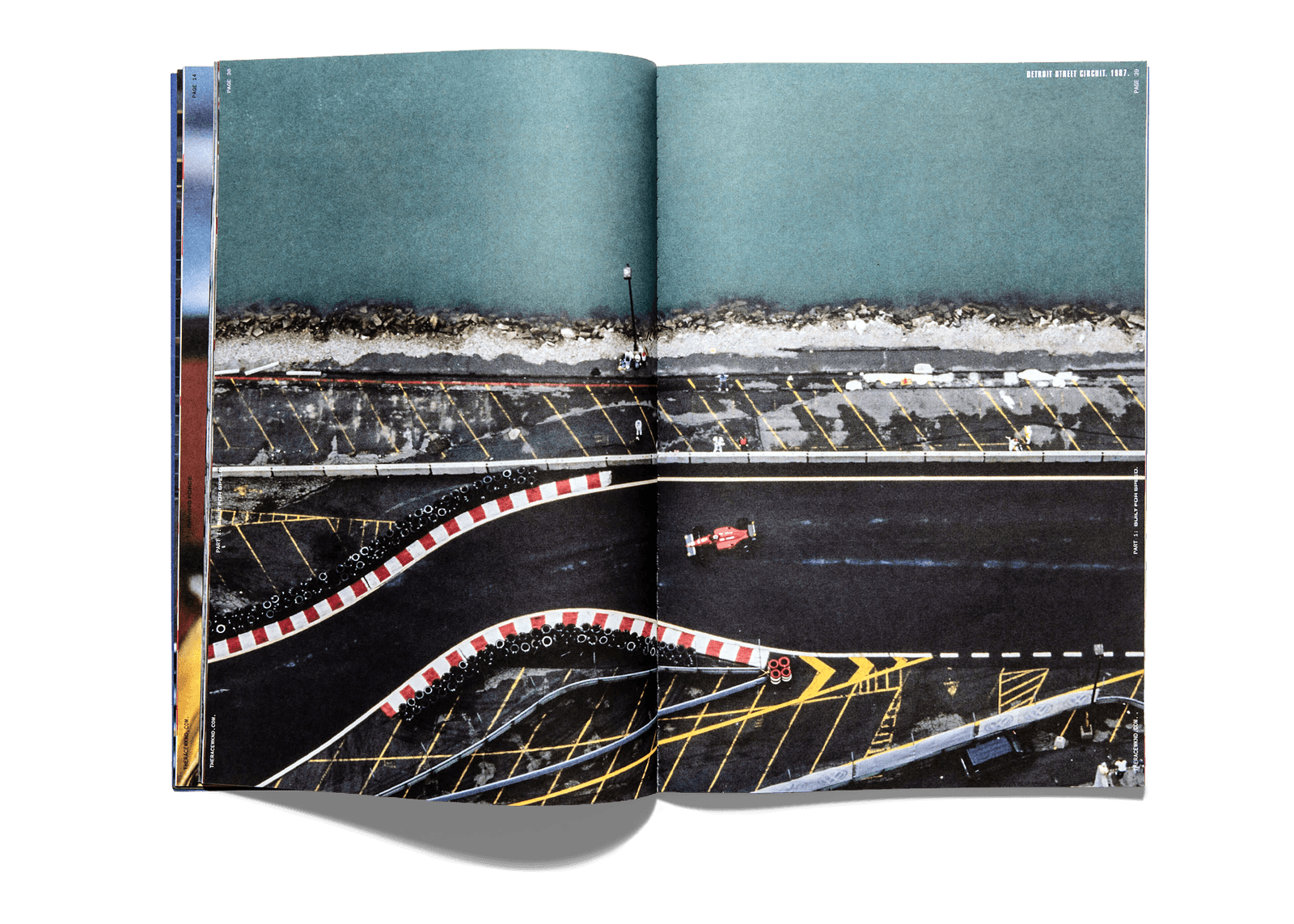 RACEWKND spread — grandstands from the air