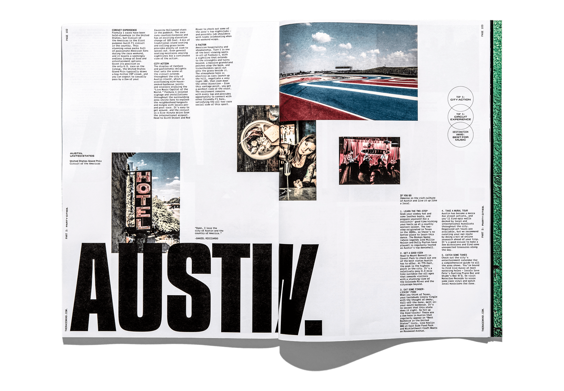 RACEWKND spread — Austin
